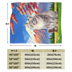 油絵風 オーダーメイド 毛布 フランネル 縦向き